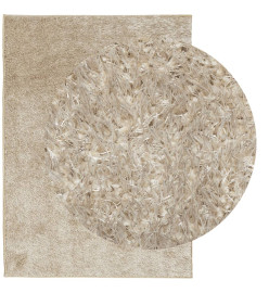 Tapis ISTAN à poils longs aspect brillant beige 240x340 cm