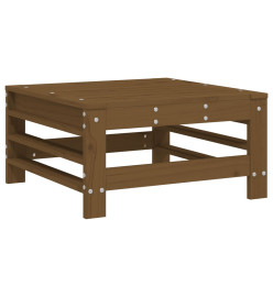Salon de jardin 7 pcs Marron miel Bois de pin massif