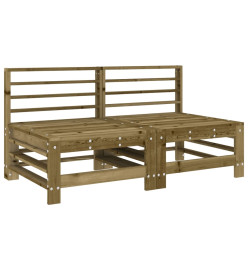 Salon de jardin 4 pcs bois de pin imprégné