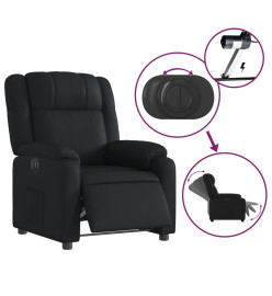 Fauteuil inclinable électrique Noir Similicuir