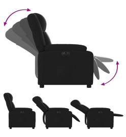 Fauteuil inclinable électrique Noir Similicuir