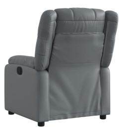 Fauteuil inclinable électrique Gris Similicuir