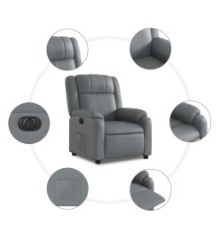 Fauteuil inclinable électrique Gris Similicuir