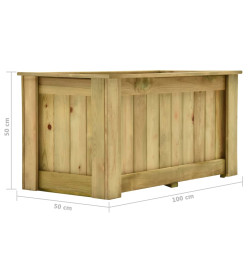 Jardinière surélevée 100x50x50 cm Bois de pin imprégné
