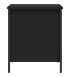 Banc de rangement noir 40x42,5x50 cm bois d'ingénierie