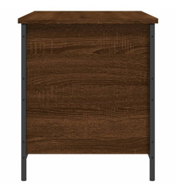 Banc de rangement chêne marron 80x42,5x50 cm bois d'ingénierie