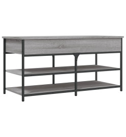 Banc à chaussures sonoma gris 100x42,5x50 cm bois d'ingénierie