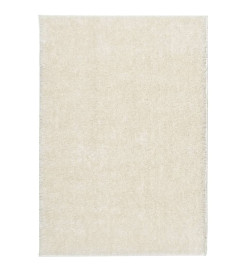 Tapis ISTAN à poils longs aspect brillant crème 120x170 cm