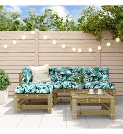 Salon de jardin 5 pcs bois de pin imprégné