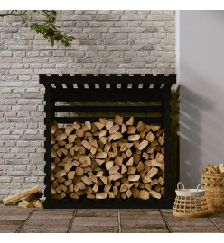 Support pour bois de chauffage Noir 108x73x108 cm Bois de pin