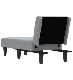 Chaise longue gris clair tissu