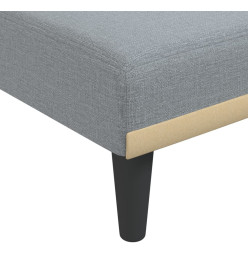 Chaise longue gris clair tissu