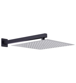 Bras de support de douche Carré Inox 201 Noir 40 cm