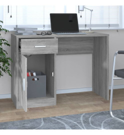 Bureau avec tiroir et armoire Sonoma gris 100x40x73 cm