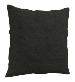 Canapé 2 places avec oreillers décoratifs noir 120 cm tissu