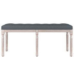 Banc Gris foncé 110x40x49 cm Velours
