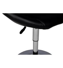 Tabouret de bar noir similicuir