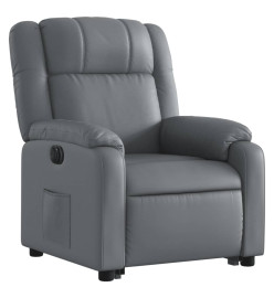 Fauteuil inclinable électrique gris similicuir