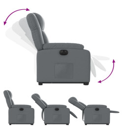 Fauteuil inclinable électrique gris similicuir