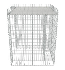 Mur en gabion pour poubelle Acier galvanisé 110x100x130 cm