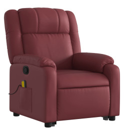 Fauteuil inclinable de massage Rouge bordeaux Similicuir