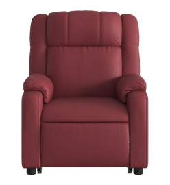 Fauteuil inclinable de massage électrique rouge bordeaux