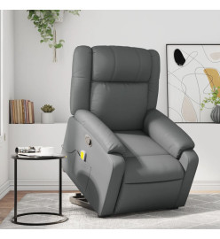 Fauteuil inclinable de massage Gris Similicuir