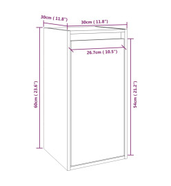 Armoire murale 30x30x60 cm Bois de pin massif