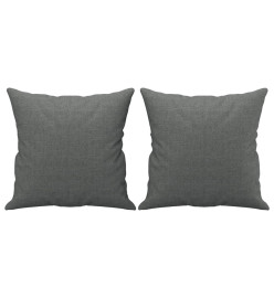 Canapé 2 places avec oreillers gris foncé 120 cm tissu