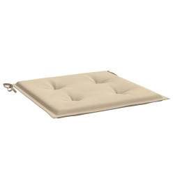 Coussins de chaise de jardin 6 pcs beige 50x50x3cm tissu oxford