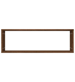 Étagères murales cubiques 4 pcs Chêne marron 80x15x26,5 cm