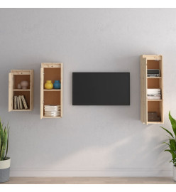 Meubles TV 3 pcs Bois massif de pin