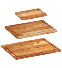 Ensemble de planches à découper support 3pcs bois massif acacia