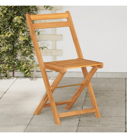 Chaises de bistrot pliantes lot de 6 bois d'acacia solide