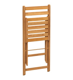 Chaises de bistrot pliantes lot de 6 bois d'acacia solide