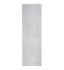 Tapis HUARTE à poils courts doux et lavable gris 80x250 cm