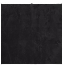 Tapis HUARTE à poils courts doux et lavable noir 240x240 cm