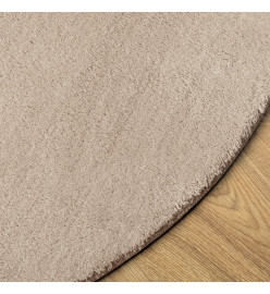 Tapis HUARTE à poils courts doux et lavable sable Ø 120 cm