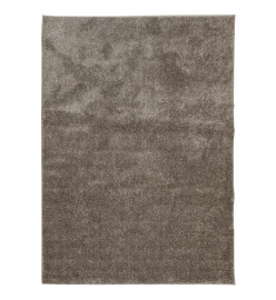 Tapis ISTAN à poils longs aspect brillant gris 200x280 cm