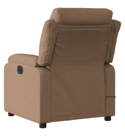 Fauteuil de massage inclinable Marron Tissu