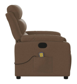 Fauteuil de massage inclinable Marron Tissu