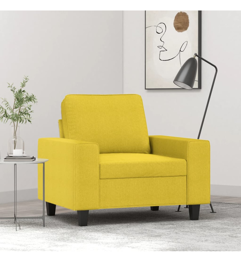 Fauteuil Jaune clair 60 cm Tissu