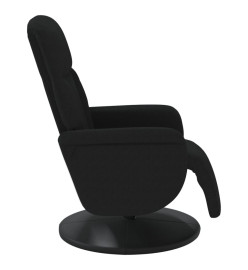 Fauteuil inclinable avec repose-pied noir velours