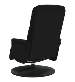 Fauteuil inclinable avec repose-pied noir velours