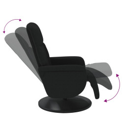 Fauteuil inclinable avec repose-pied noir velours