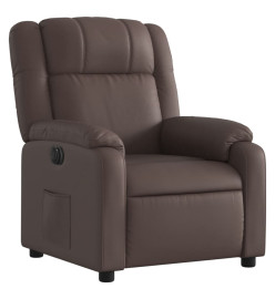 Fauteuil inclinable électrique Marron Similicuir