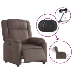 Fauteuil inclinable électrique Marron Similicuir