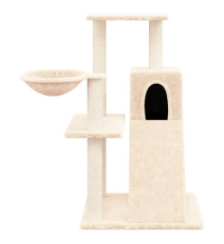 Arbre à chat avec griffoirs en sisal Crème 82 cm