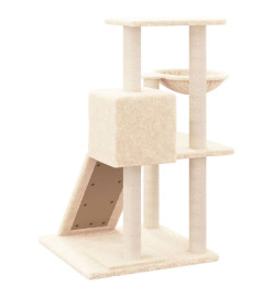 Arbre à chat avec griffoirs en sisal Crème 82 cm