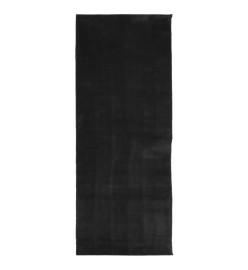 Tapis HUARTE à poils courts doux et lavable noir 80x200 cm